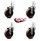 Service Caster 4'' High Temp Phenolic Wheel Swivel 7/16'' Grip Ring Stem Caster Set, 4PK SCC-GR20S414-PHSHT-716138-4 - alternate 2